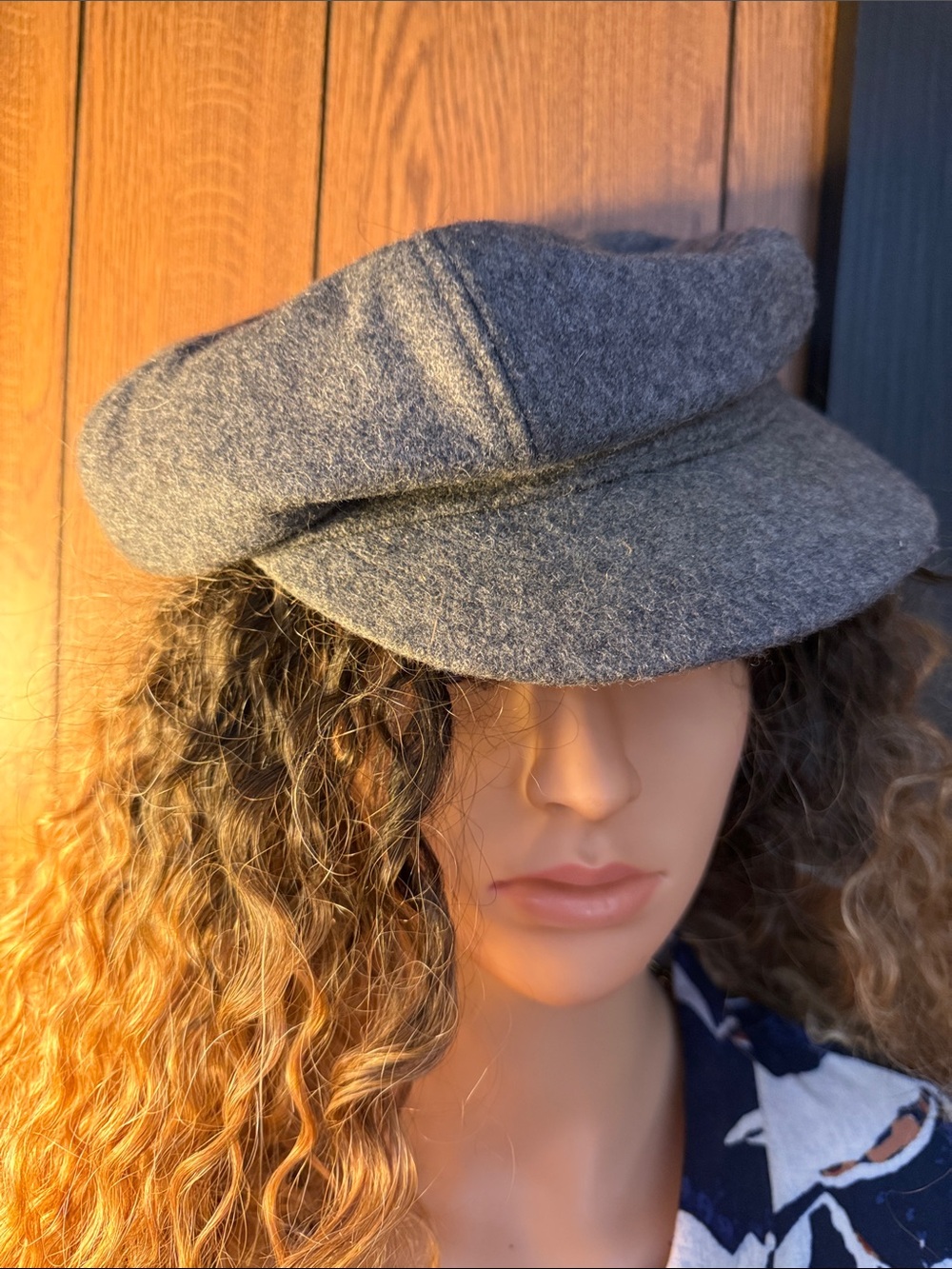Broner Wool Blend Gray Newsboy Cap - Women's Accessory